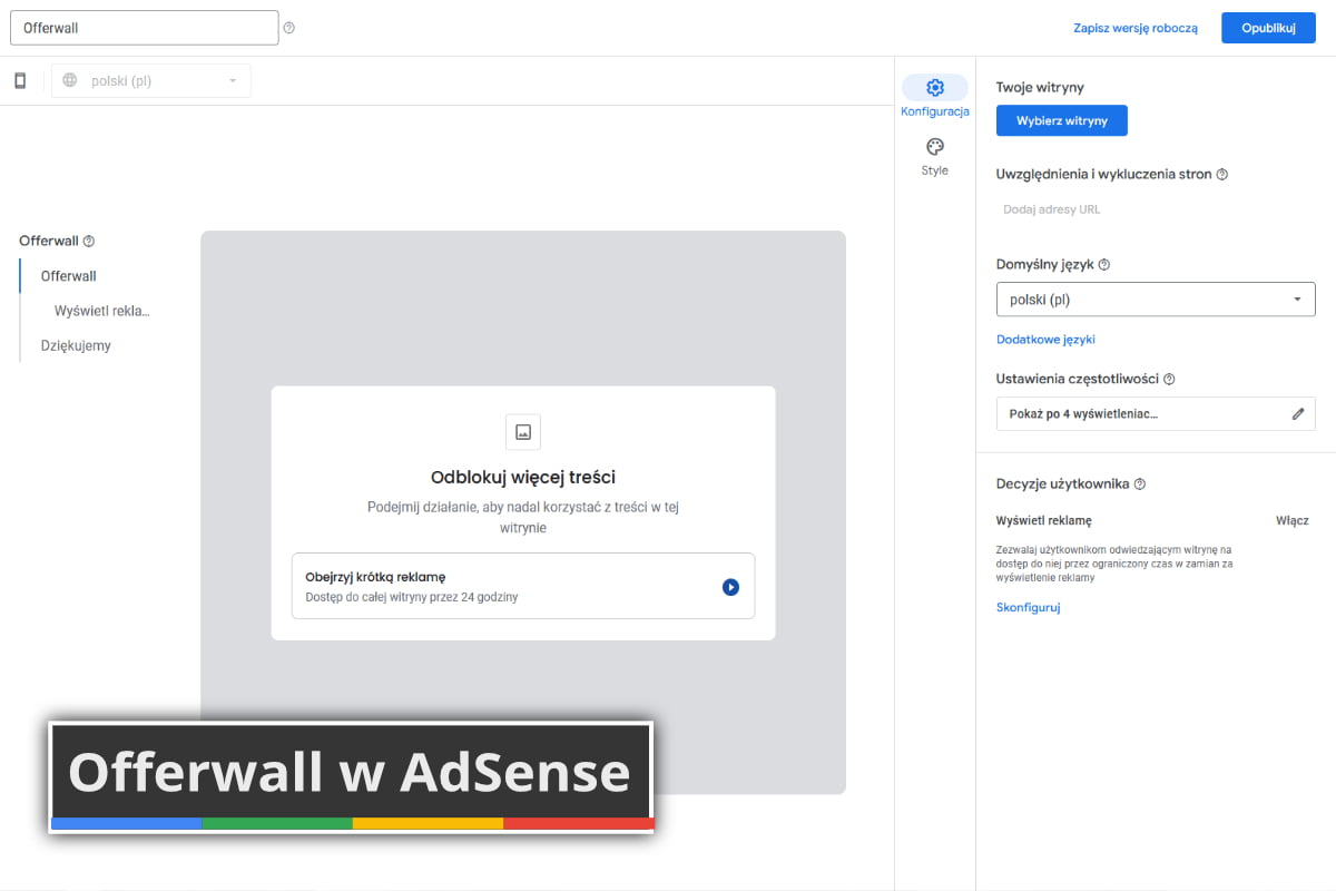 Co to Offerwall w AdSense